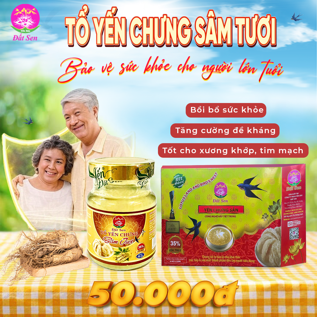 Tổ Yến Chưng Sâm Tươi
