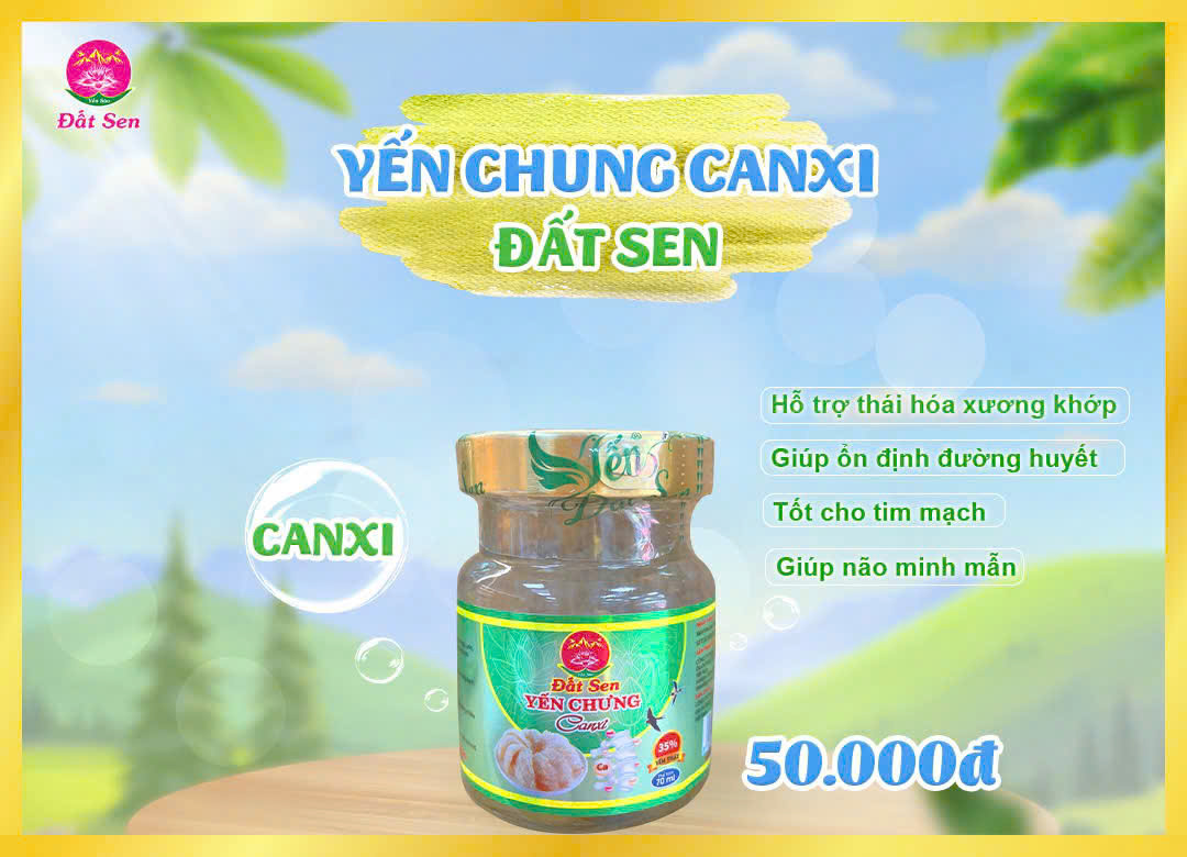 Tổ Yến Chưng Canxi Đất Sen